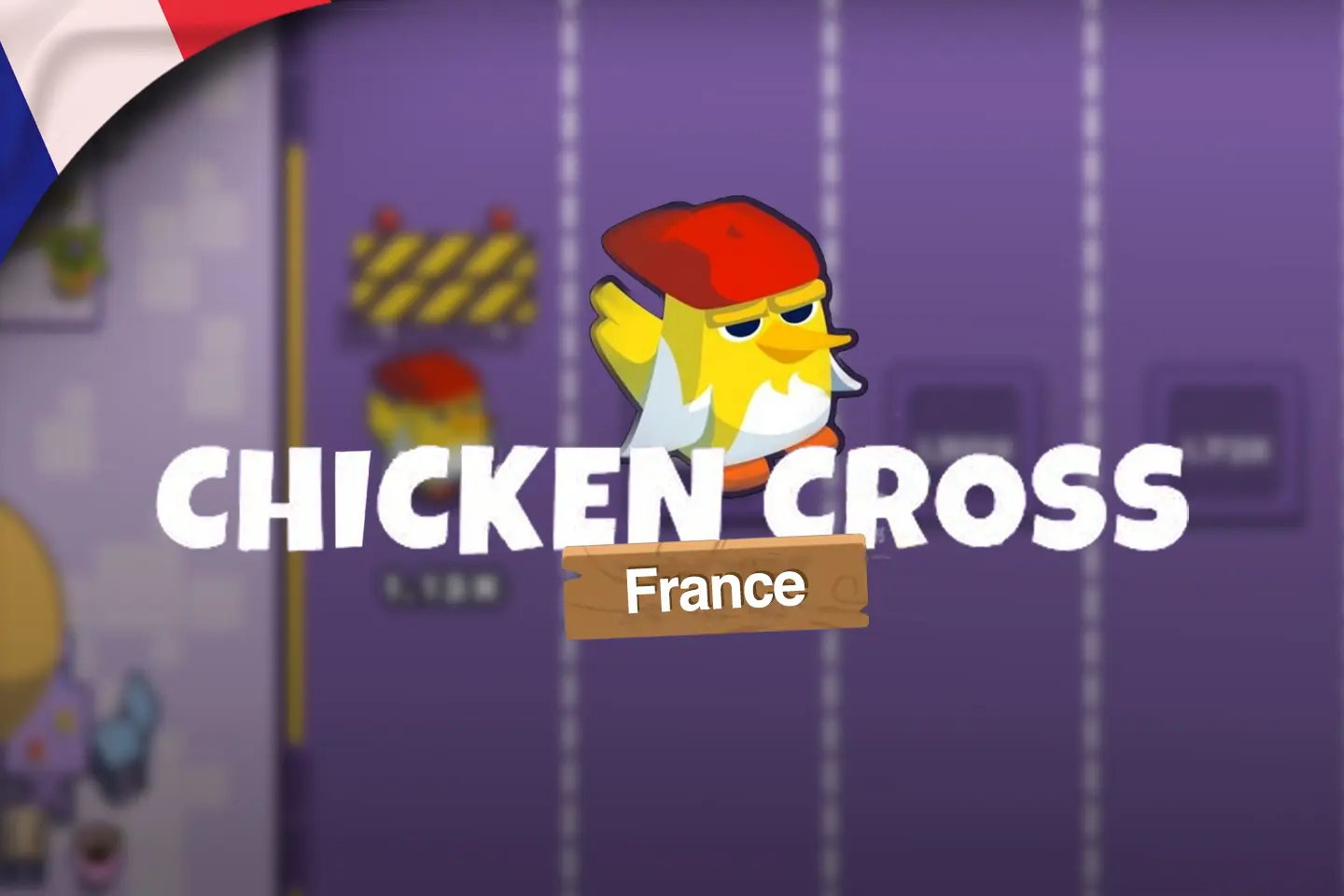 Le poulet traversant la route dans le jeu d'argent Chicken Cross.