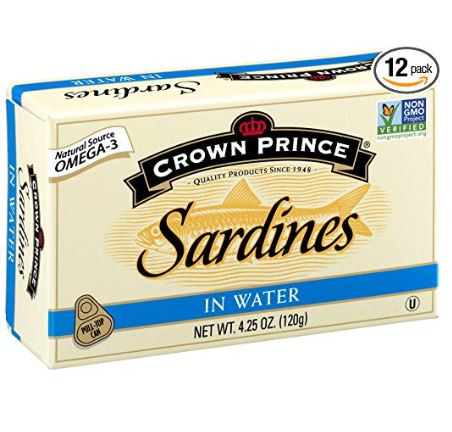 Crown Prince Sardines in Water sardine cat treats