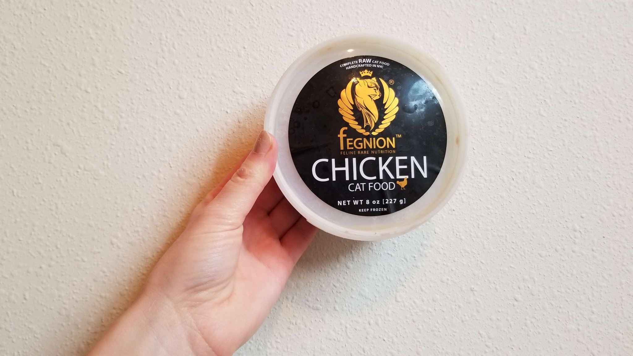 Fegnion Chicken Raw Cat Food in Container