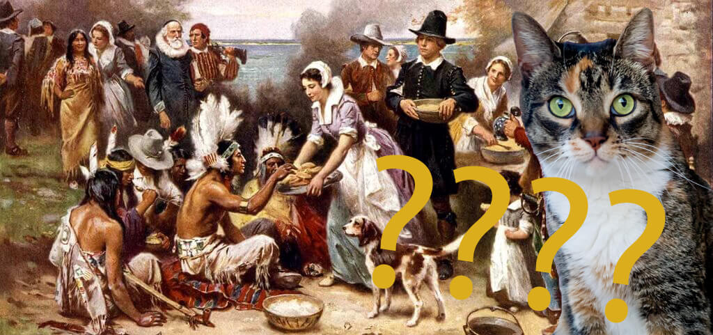 Were there cats at the first Thanksgiving feast?